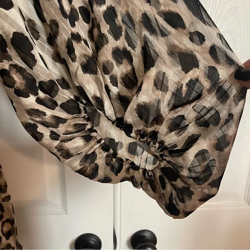 Mod on trend leopard flowy dress - Picture 4 of 5